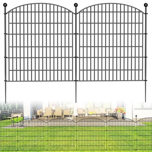 Bilibompa SGDWWL-H1 10-Panel Black Decorative Garden Fence