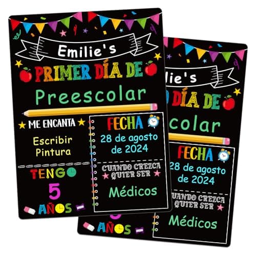 Petcee Bilingual School Chalkboard Sign