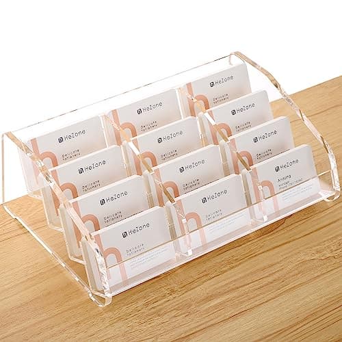 Hezone 12 Slot Clear Card Organizer