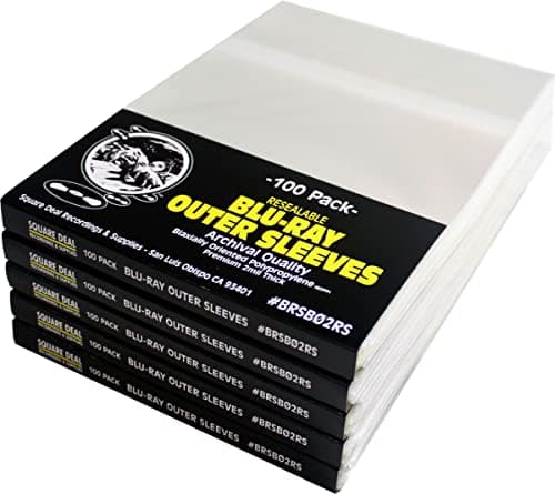 Square Deal 2-BRSB02RS Blu-ray Resealable Sleeves 500-Pack