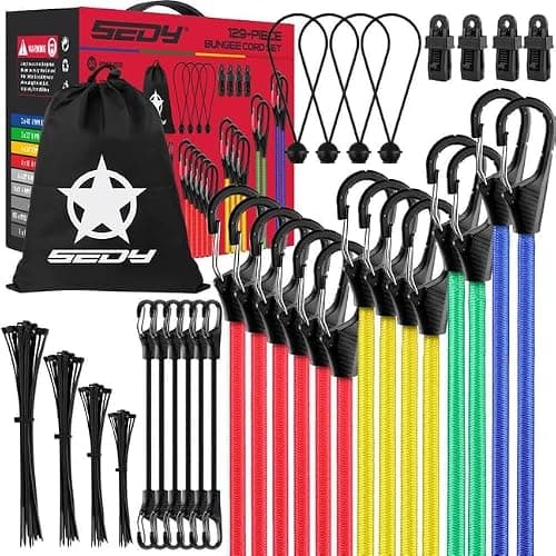 SEDY 129-Piece Heavy Duty Bungee Cord Set