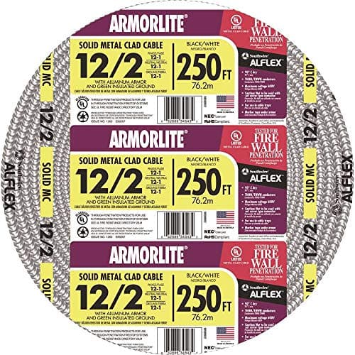 Southwire Armorlite 12/2 Metal Clad Cable