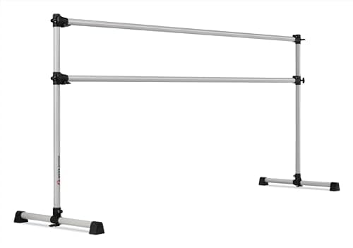 VITA Barre Prodigy Double Ballet Barre 8 Ft Silver