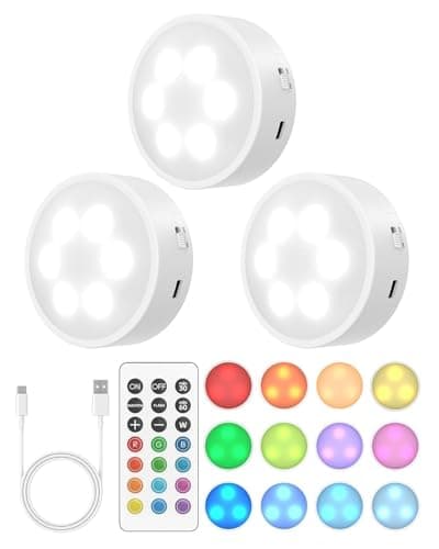 GOODEA.fun GDCL006 RGB Tap Lights 3-Pack