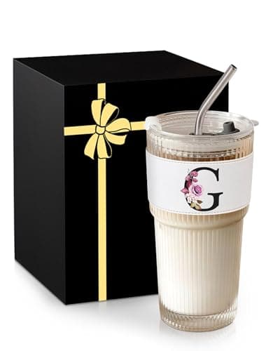 Mnzz Initial G Ribbed Tumbler with Gift Box