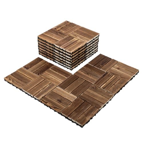 Fahkns 1010 Acacia Wood Interlocking Deck Tiles