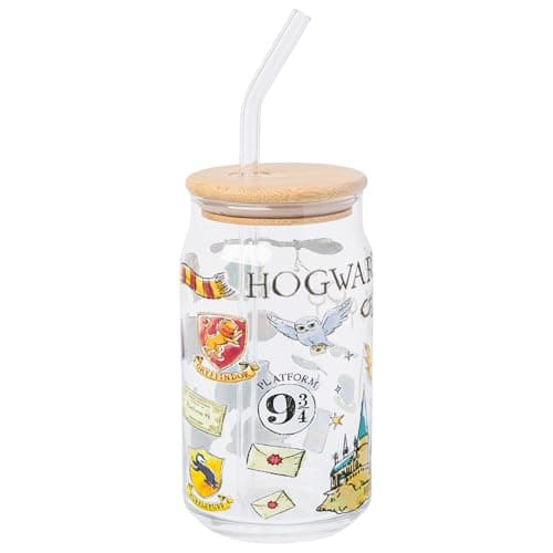 Silver Buffalo Harry Potter Hogwarts Glass Tumbler