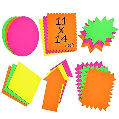 Juvale Neon Poster Board Set 18-Piece