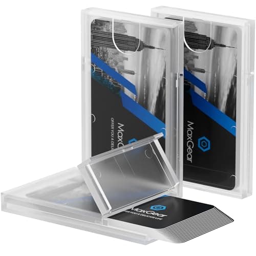 MaxGear 3 Pack Clear Card Holder
