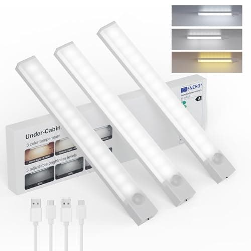 Rihvy CabLight001-1 3-Color Under Cabinet Lights 3-Pack