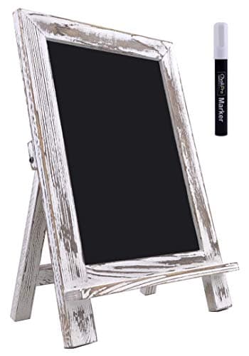 ChalkPro Rustic Whitewash Standing Chalkboard Sign
