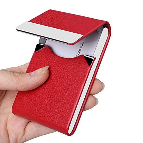 Junelsy Y-Red Business Card Holder
