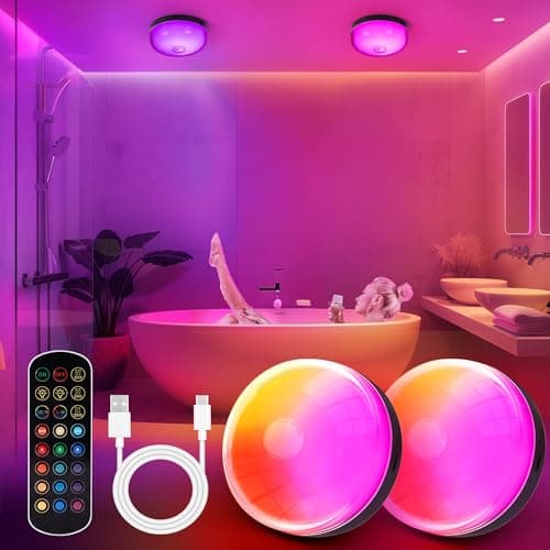 Bgmonster BG0006A1 2-Pack RGBW Shower Lights