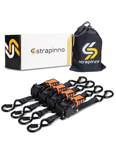 Strapinno 4pcs Retractable Ratchet Straps