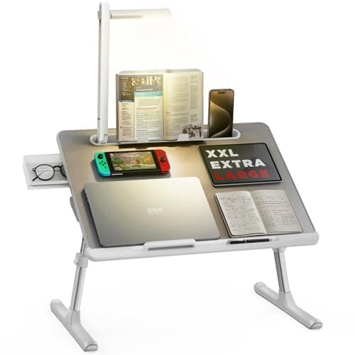 SAIJI Laptop Bed Desk with LED