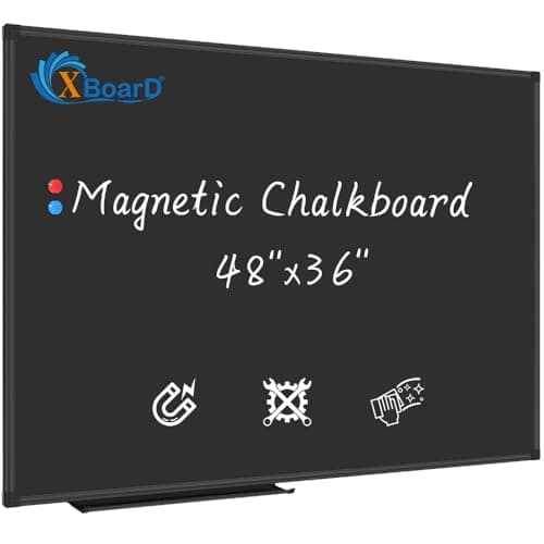 XBoard Magnetic Chalkboard 48x36 Black Frame