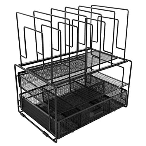 Blu Monaco HY17106 Black Desk Organizer