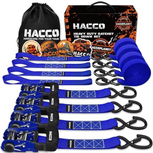 Haccoplanet HPT001 Heavy Duty Ratchet Straps Set