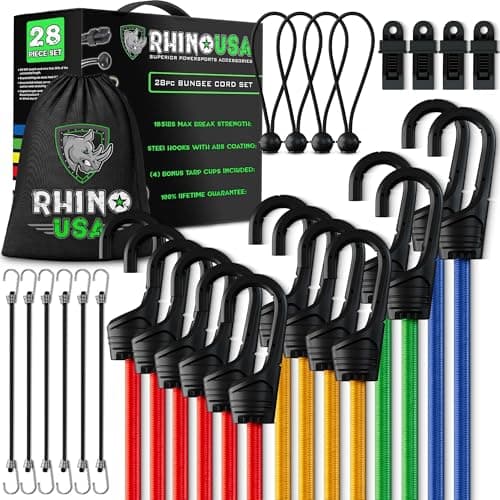 Rhino USA Heavy Duty 28pc Bungee Cords