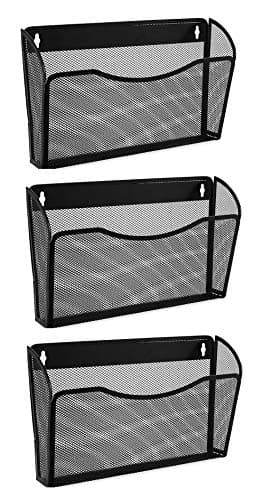 Easepres 3 Pack Black Mesh Wall Organizer