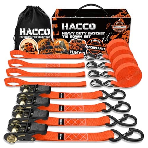 Haccoplanet HPT002 Ratchet Tie Down Set