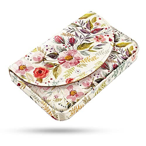 Xiviers PU-Vintage Flowers Business Card Holder