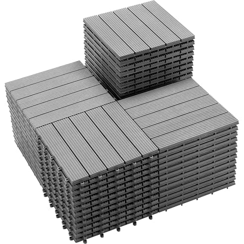 PrimeZone 54 PCS Grey Deck Tiles PD-G-54